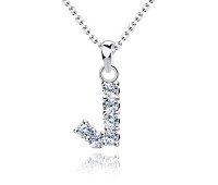 Necklace Silver J Shape SSLPE-J